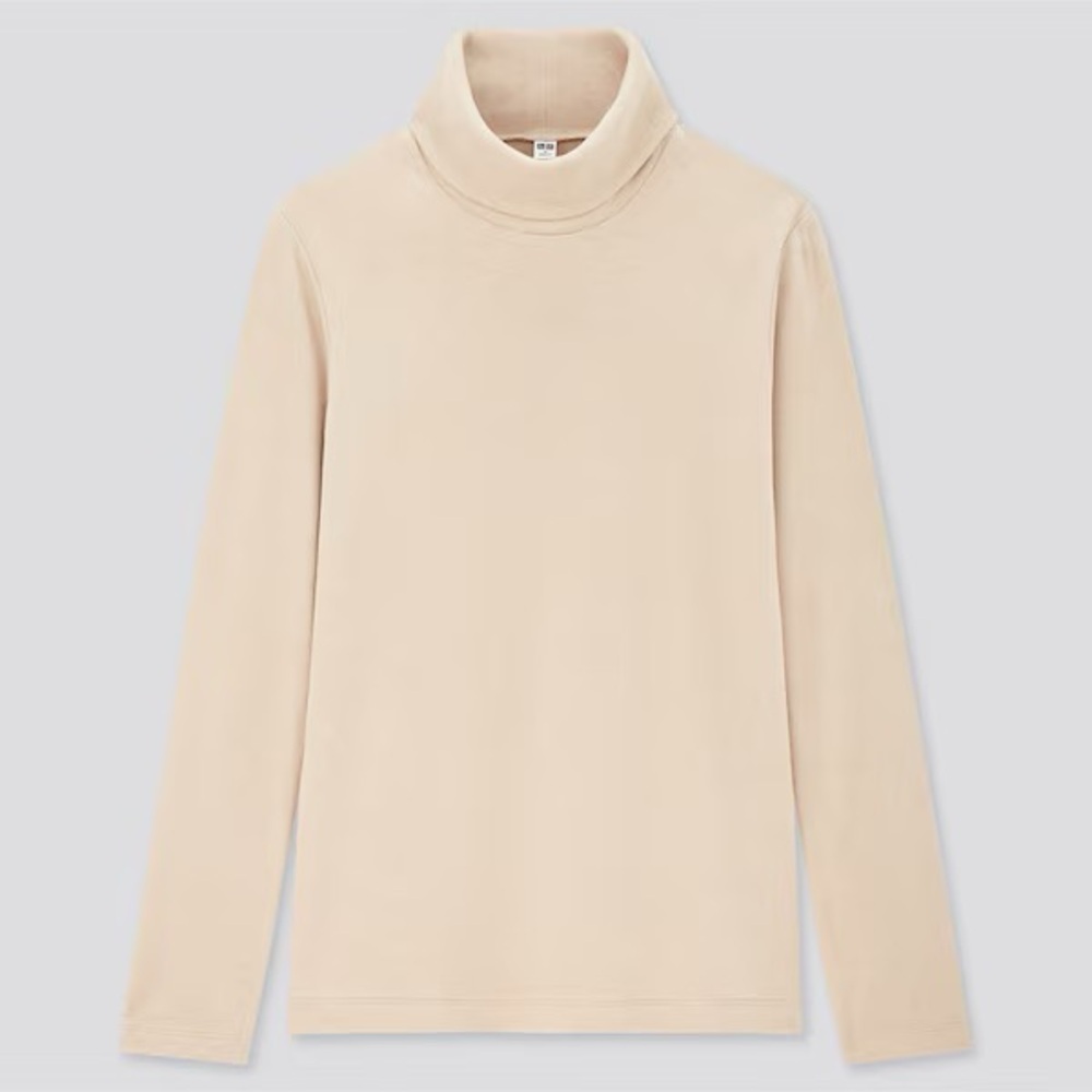 UNIQLO HEATTECH Fleece Turtleneck Long-Sleeve T-Shirt